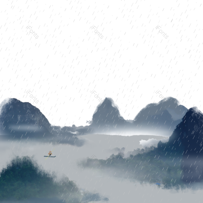 水墨图片,传统元素,插画PNG,泼墨免抠素材